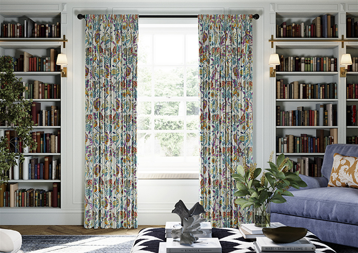 Bangalore Faux Silk, Azure Glow - Made to Measure Curtain - Image 3